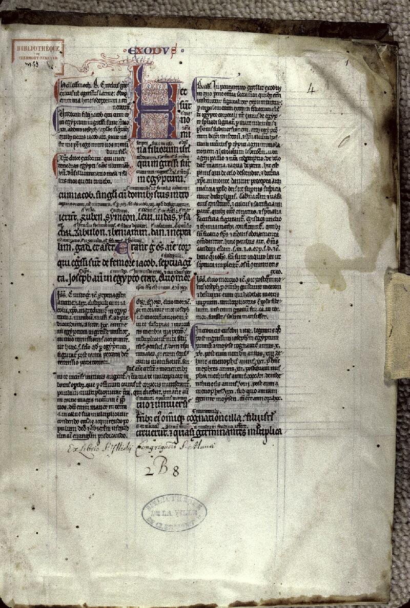 Clermont-Ferrand, Bibl. mun., ms. 0004, f. 001