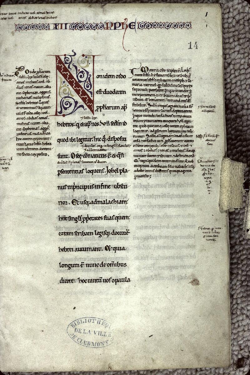 Clermont-Ferrand, Bibl. mun., ms. 0014, f. 001