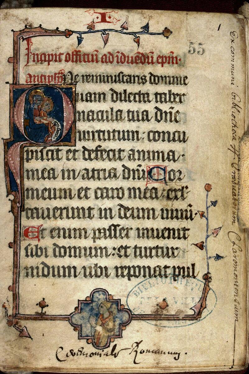 Clermont-Ferrand, Bibl. mun., ms. 0055, f. 001 - vue 1
