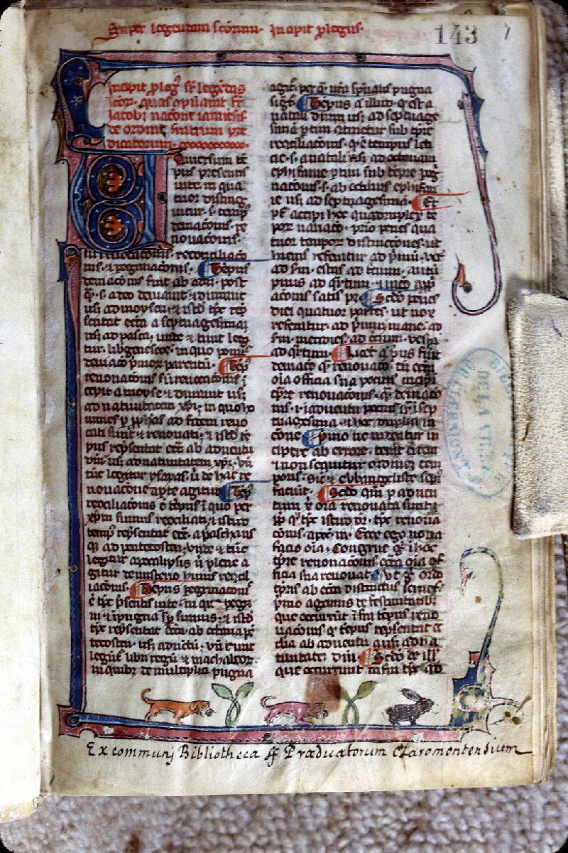 Clermont-Ferrand, Bibl. mun., ms. 0143, f. 001 - vue 1