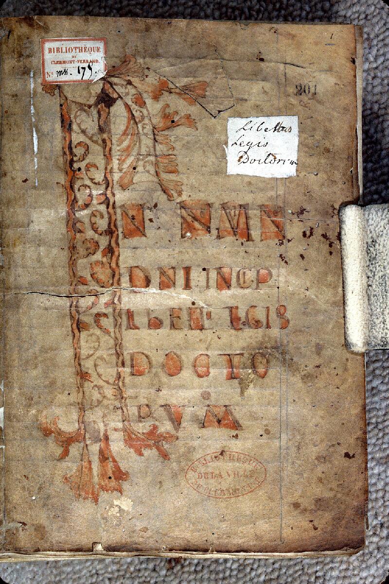 Clermont-Ferrand, Bibl. mun., ms. 0201, f. 001
