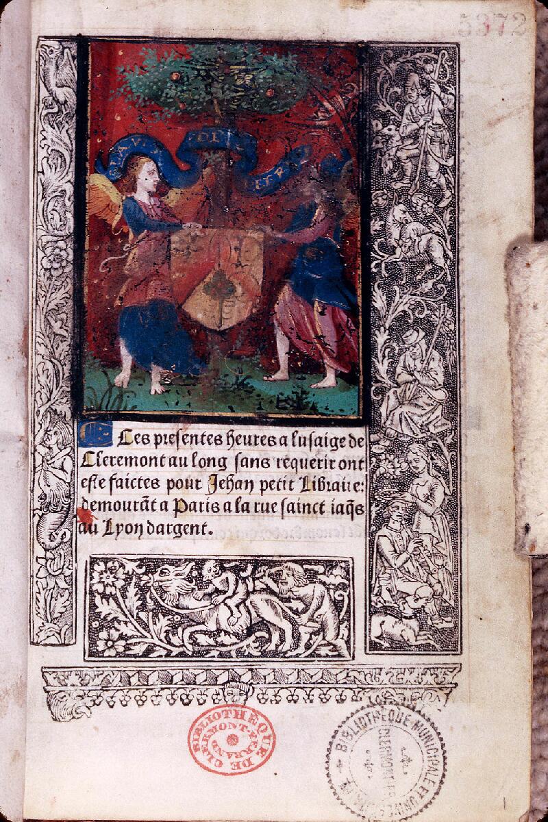Clermont-Ferrand, Bibl. mun., impr. 5372, f. 001 - vue 1