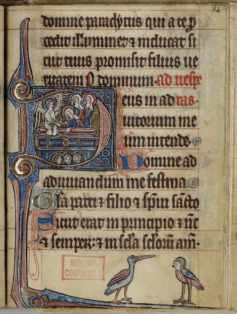 Coutances, Bibl. mun., ms. 0004, f. 084 - vue 1