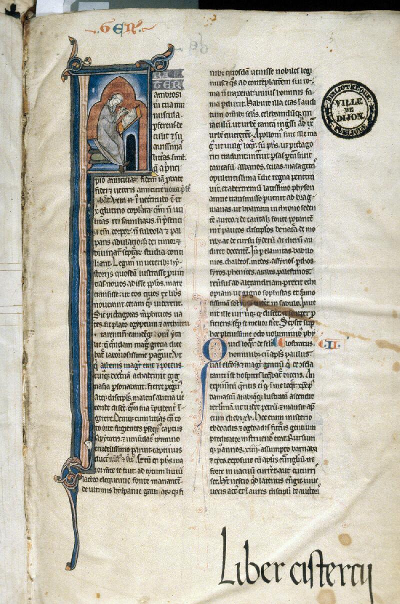 Dijon, Bibl. mun., ms. 0001, f. 002 - vue 1
