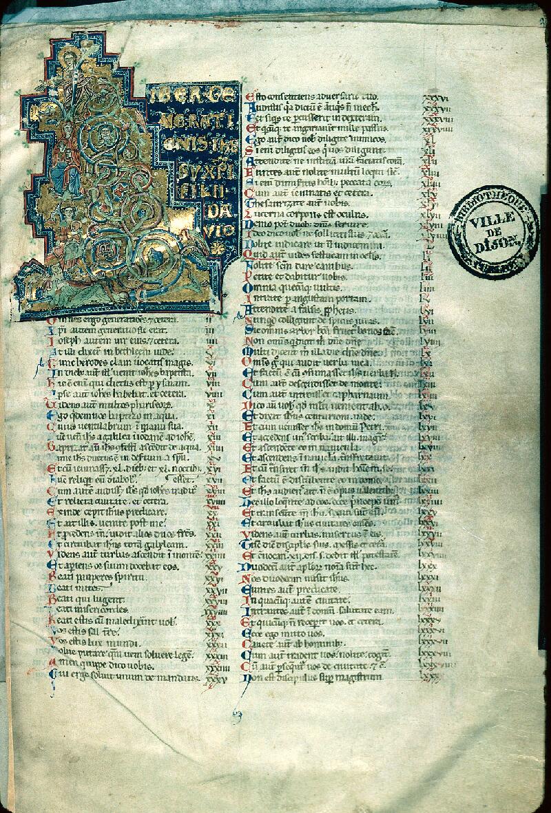 Dijon, Bibl. mun., ms. 0099, f. 002 - vue 1