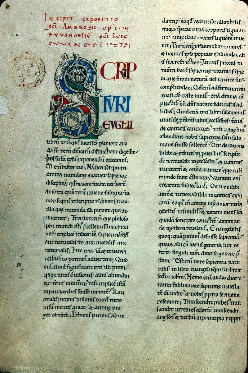 Dijon, Bibl. mun., ms. 0127, f. 006v - vue 1