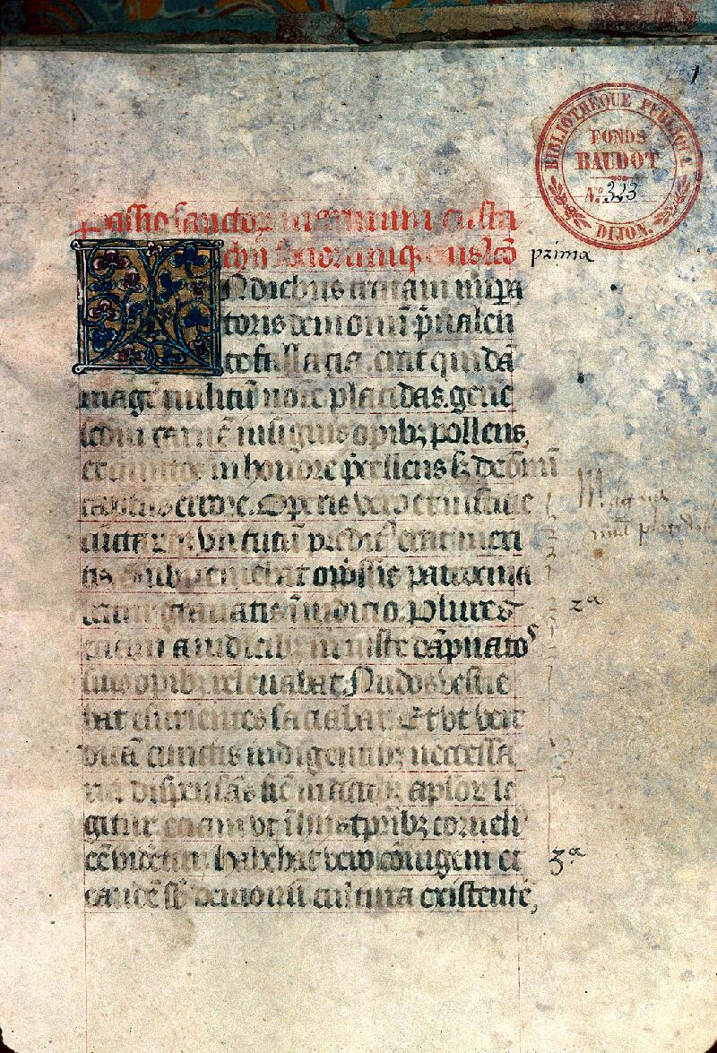 Dijon, Bibl. mun., ms. 1284, f. 001