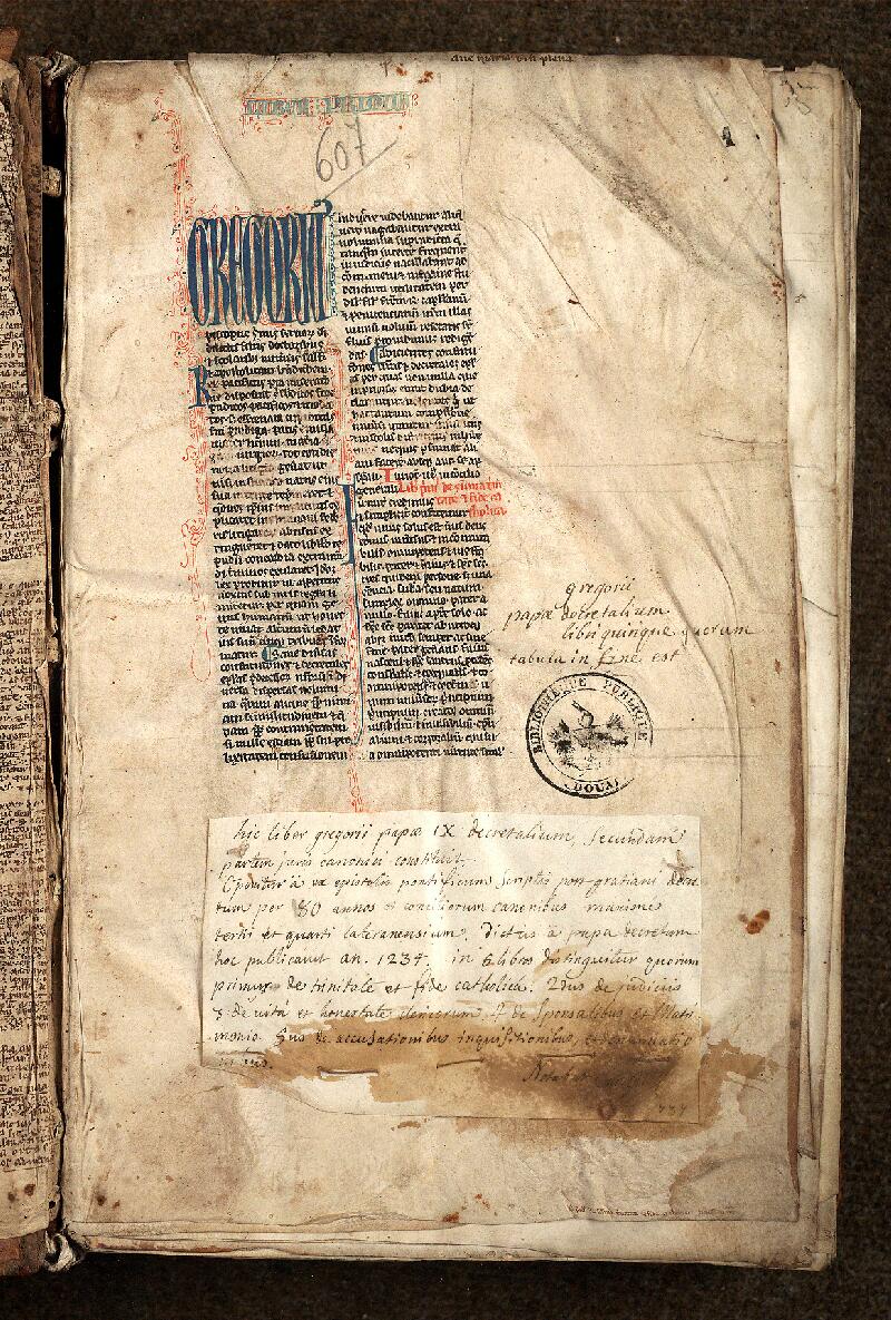 Douai, Bibl. mun., ms. 0607, f. 001 - vue 2