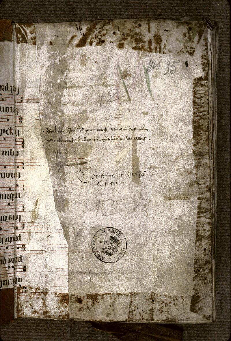 Douai, Bibl. mun., ms. 0035, f. 001 - vue 2