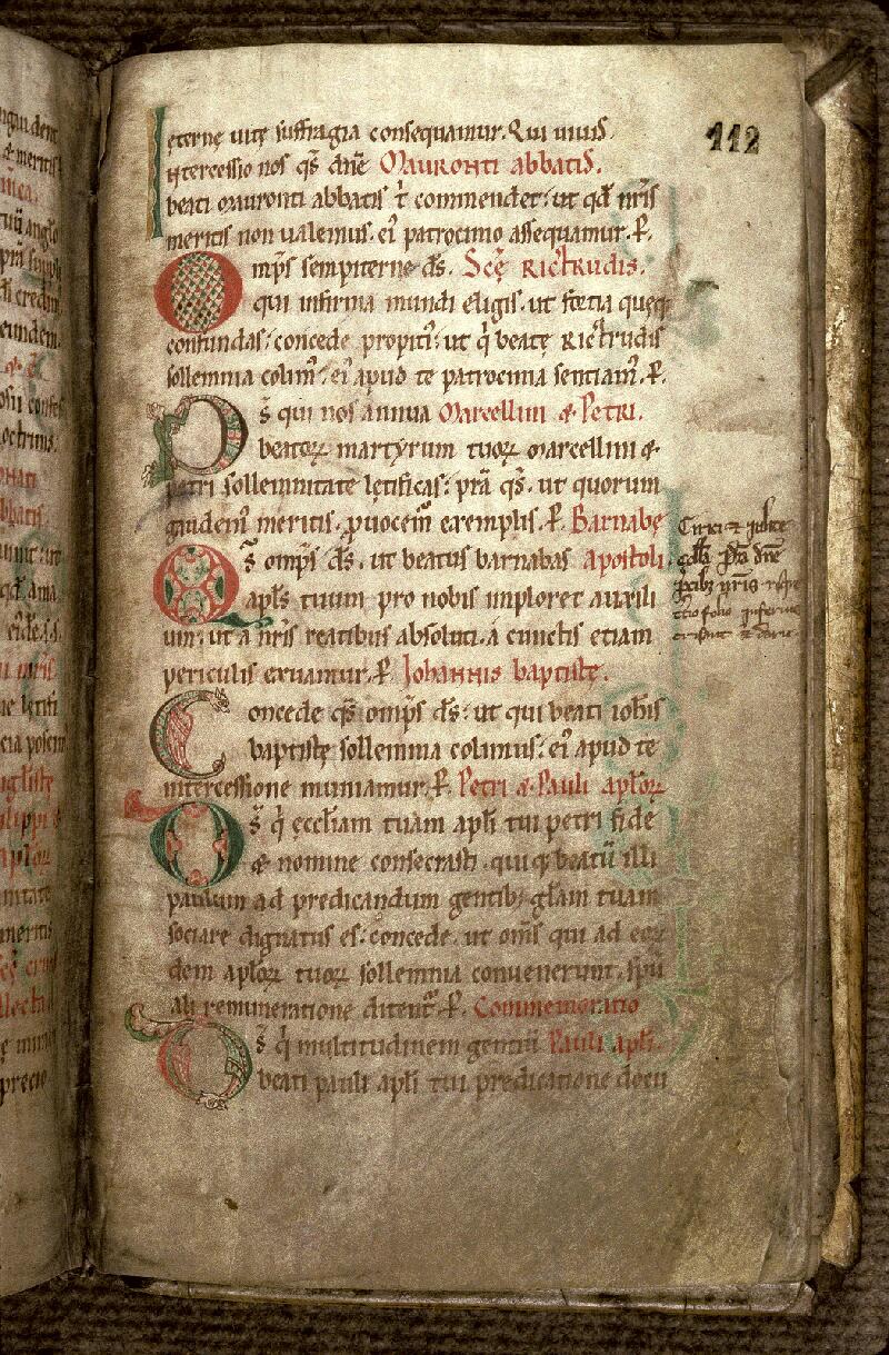 Douai, Bibl. mun., ms. 0093, f. 112 - vue 1