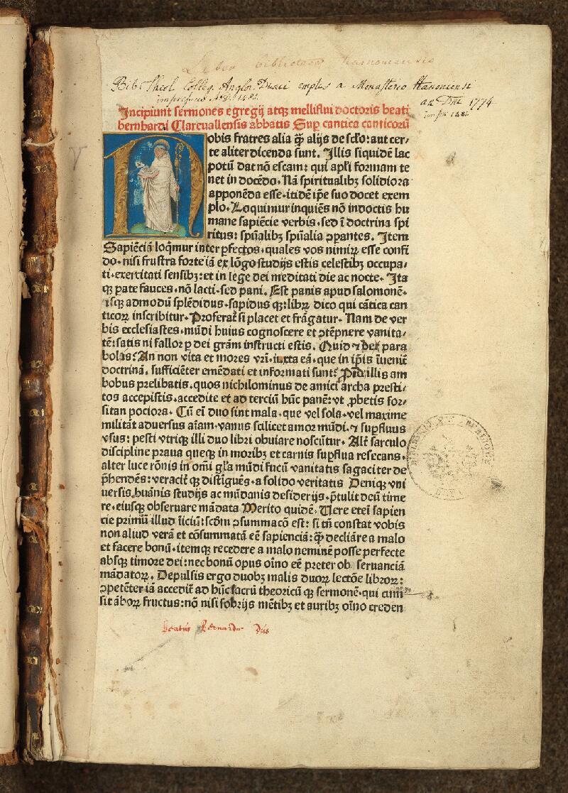 Douai, Bibl. mun., inc. RA 046, f. 001 - vue 2