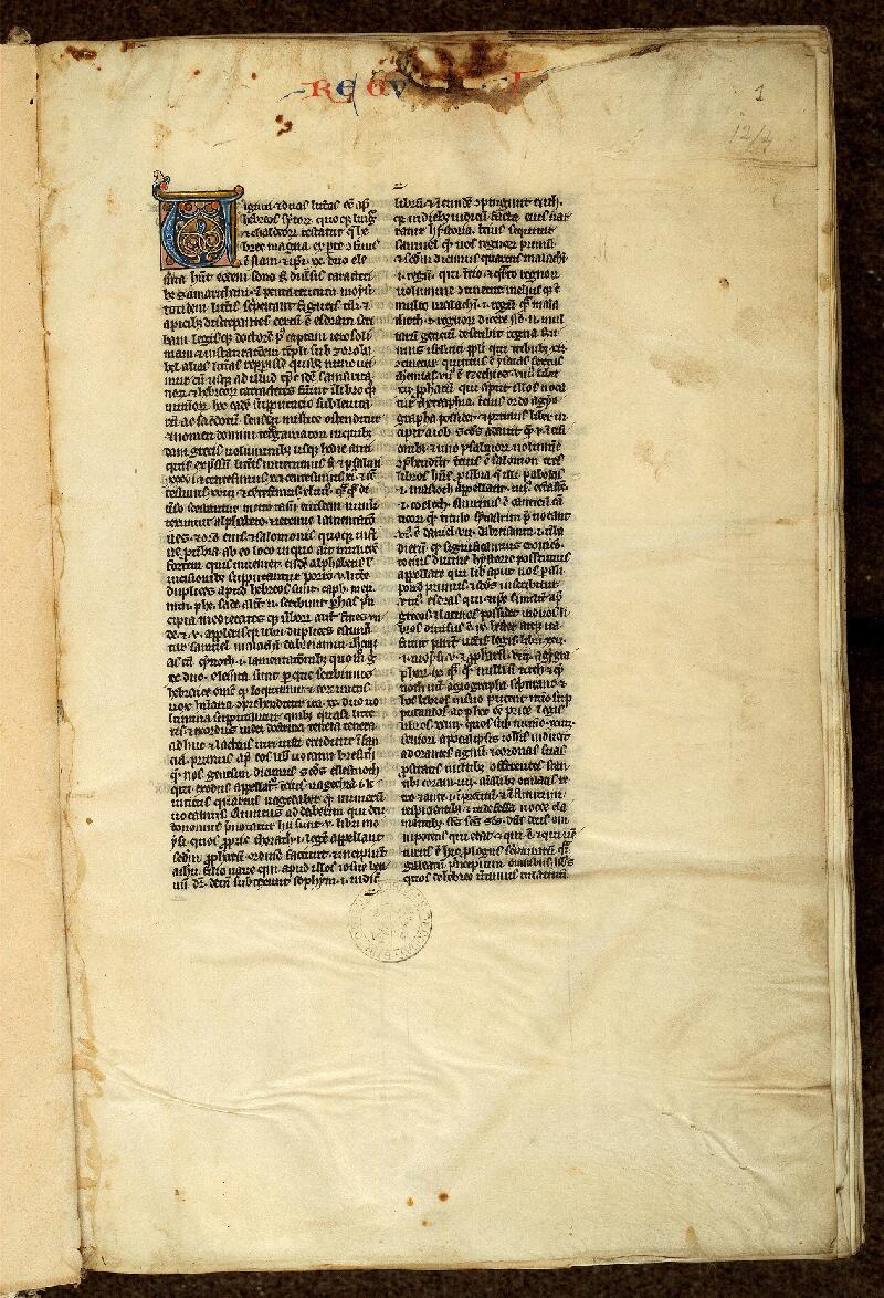 Douai, Bibl. mun., ms. 0017, t. III, f. 001 - vue 2