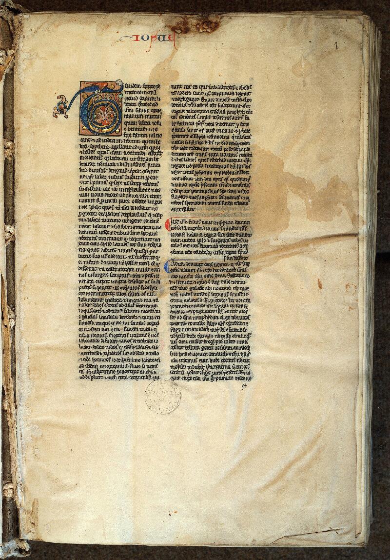 Douai, Bibl. mun., ms. 0017, t. IV, f. 001 - vue 2