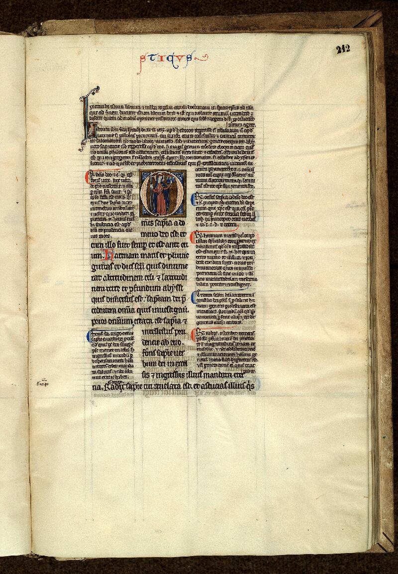 Douai, Bibl. mun., ms. 0017, t. V, f. 212 - vue 1