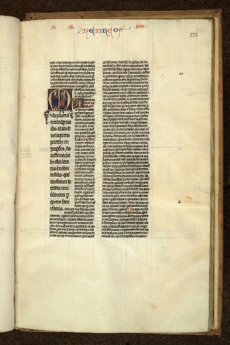 Douai, Bibl. mun., ms. 0018, t. II, f. 278 - vue 1