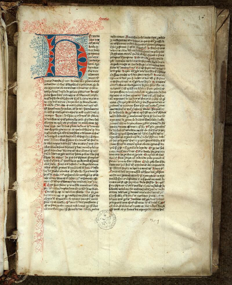 Douai, Bibl. mun., ms. 0041, t. I, f. 001 - vue 2