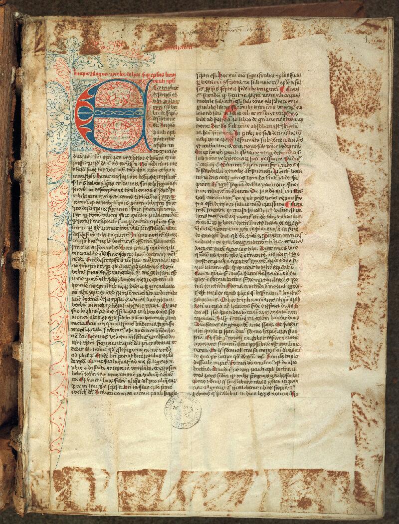 Douai, Bibl. mun., ms. 0041, t. V, f. 001 - vue 2