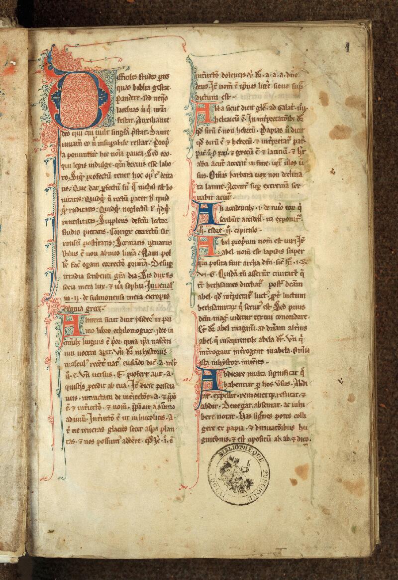 Douai, Bibl. mun., ms. 0062, f. 001 - vue 2