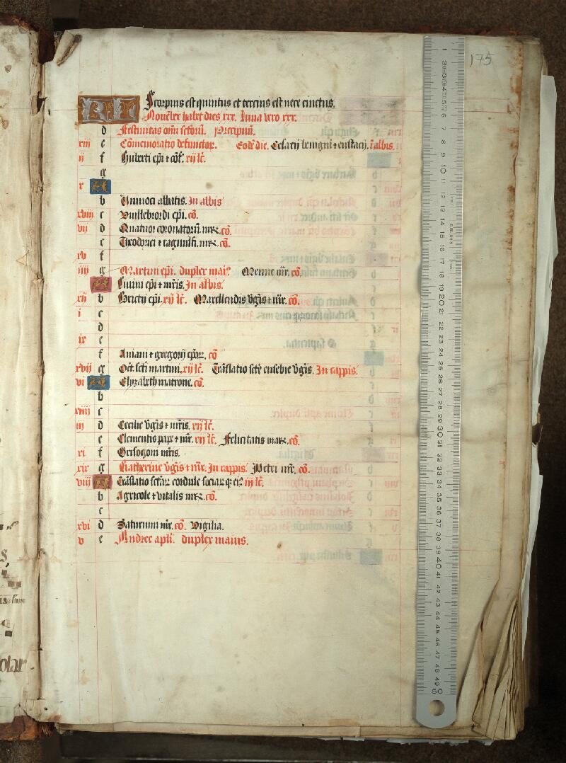 Douai, Bibl. mun., ms. 0108, A f. 175 - vue 1