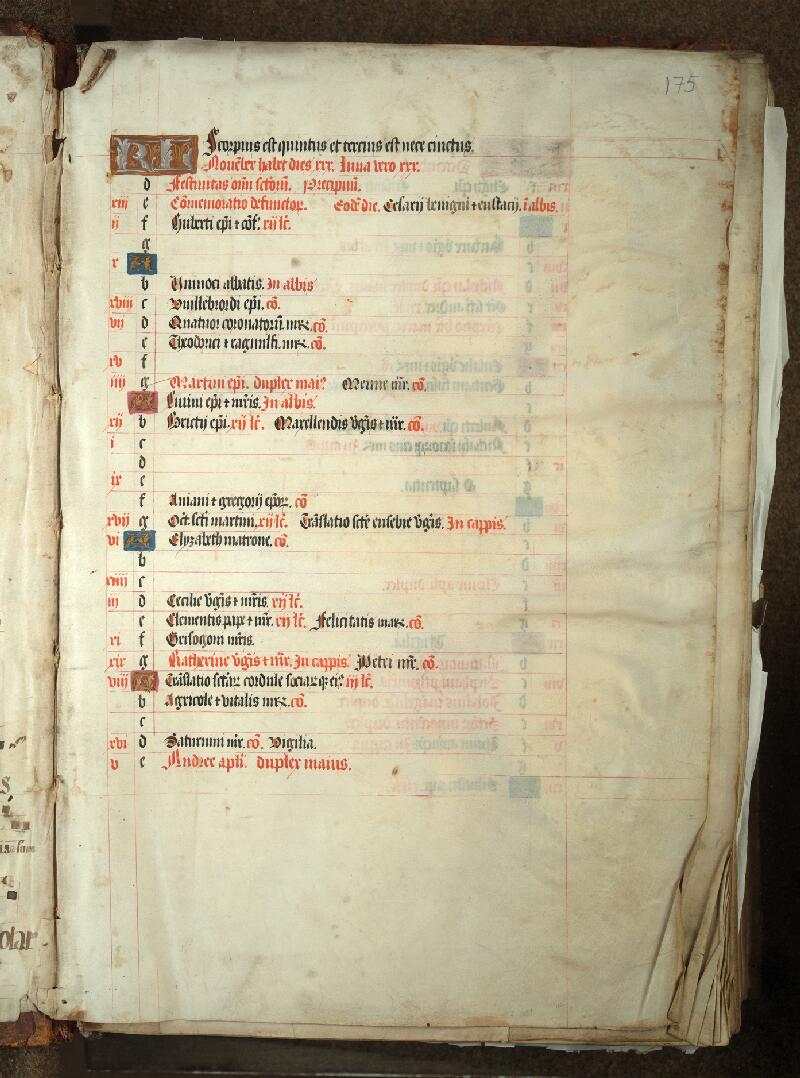 Douai, Bibl. mun., ms. 0108, A f. 175 - vue 2