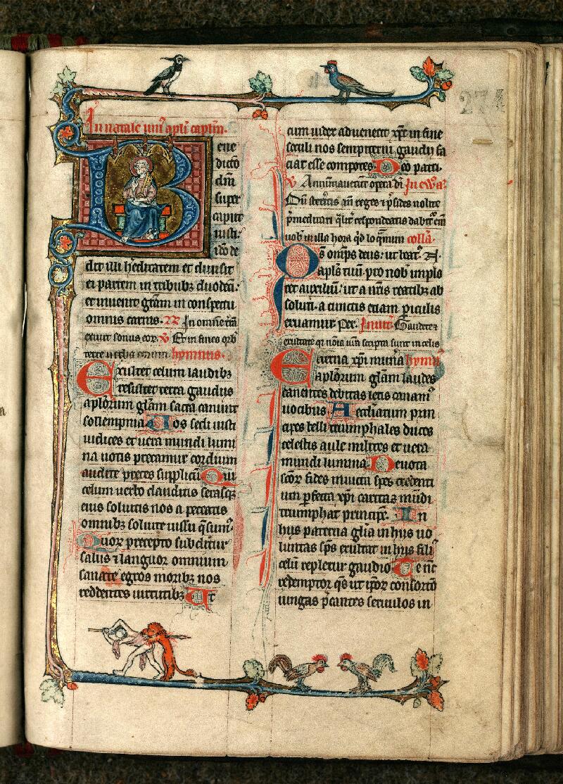 Douai, Bibl. mun., ms. 0152, f. 274 - vue 1