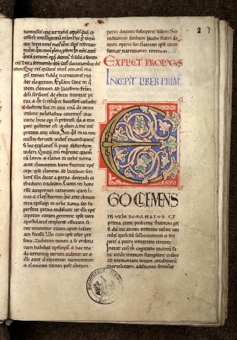Douai, Bibl. mun., ms. 0199, f. 002 - vue 2