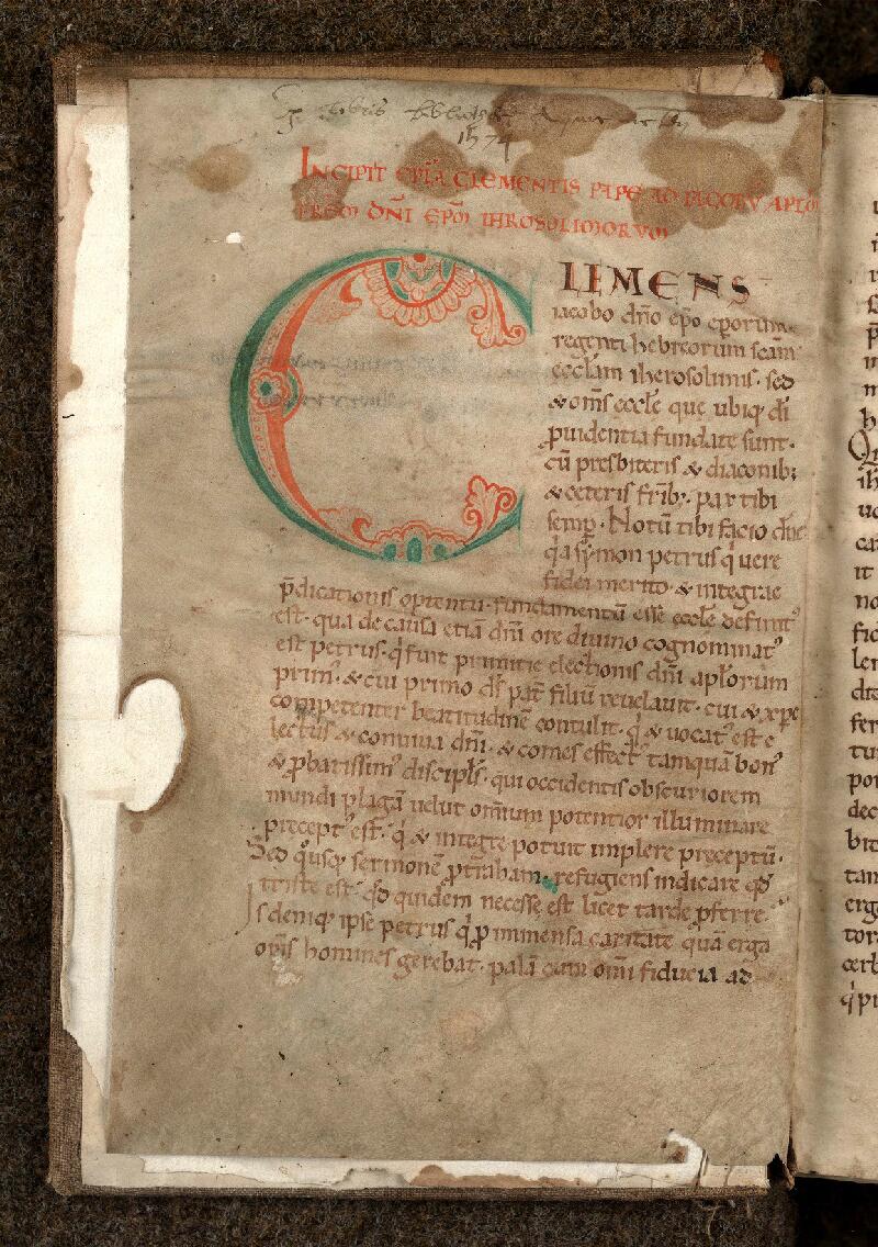Douai, Bibl. mun., ms. 0201, f. 001v - vue 2