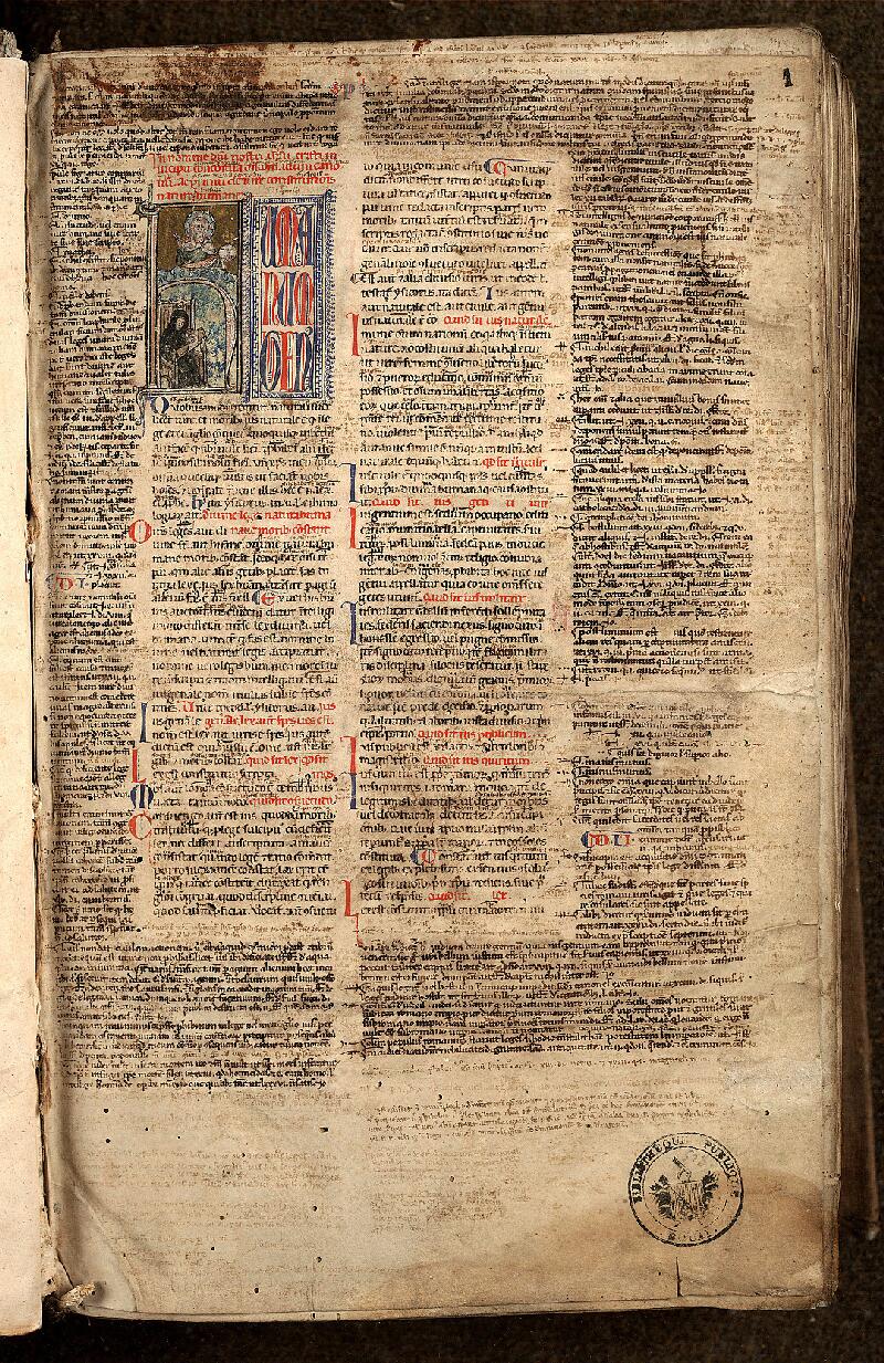 Douai, Bibl. mun., ms. 0586, f. 001 - vue 2