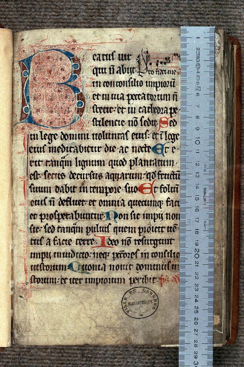 Langres, Bibl. mun., ms. 0005, f. 001 - vue 1