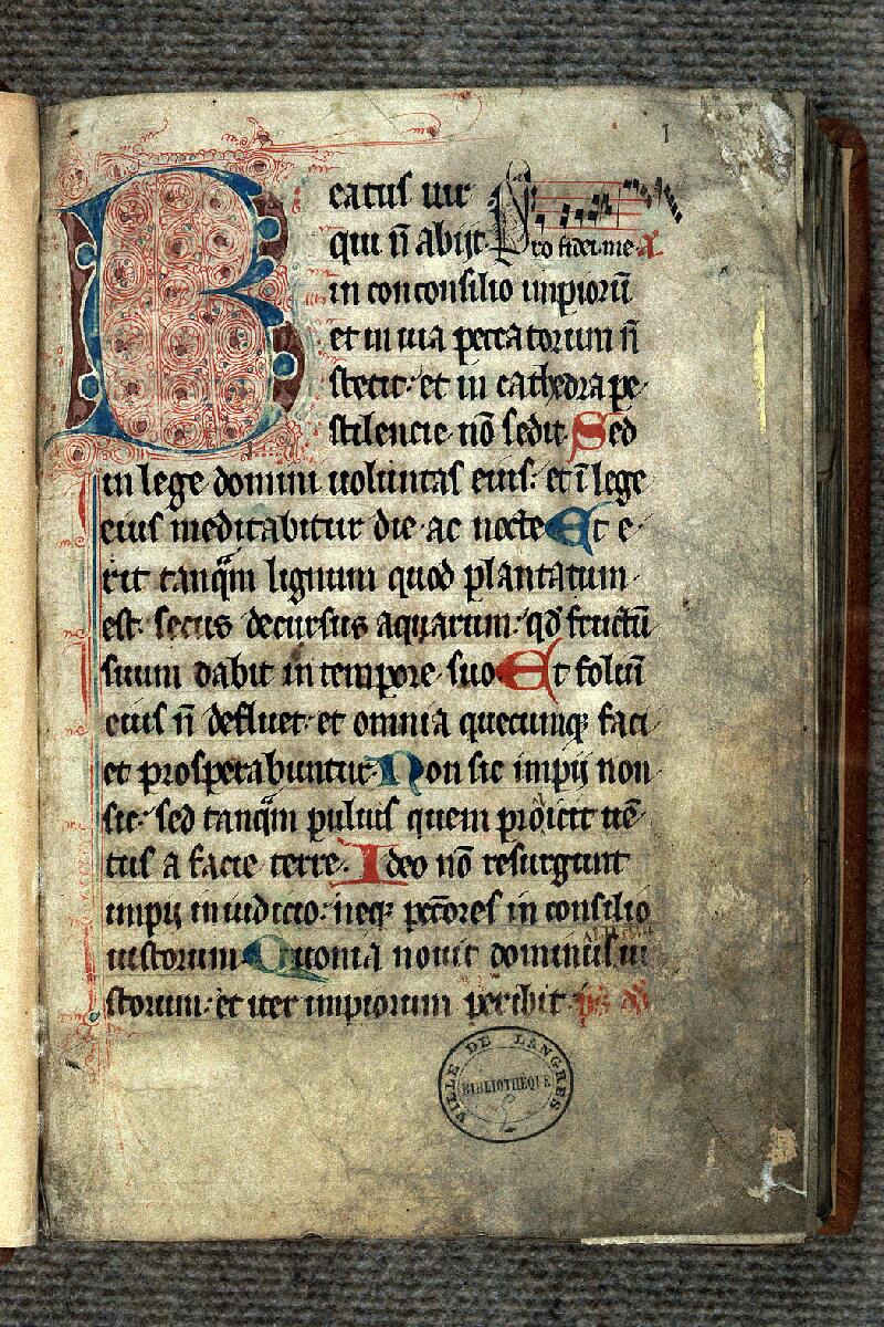 Langres, Bibl. mun., ms. 0005, f. 001 - vue 2