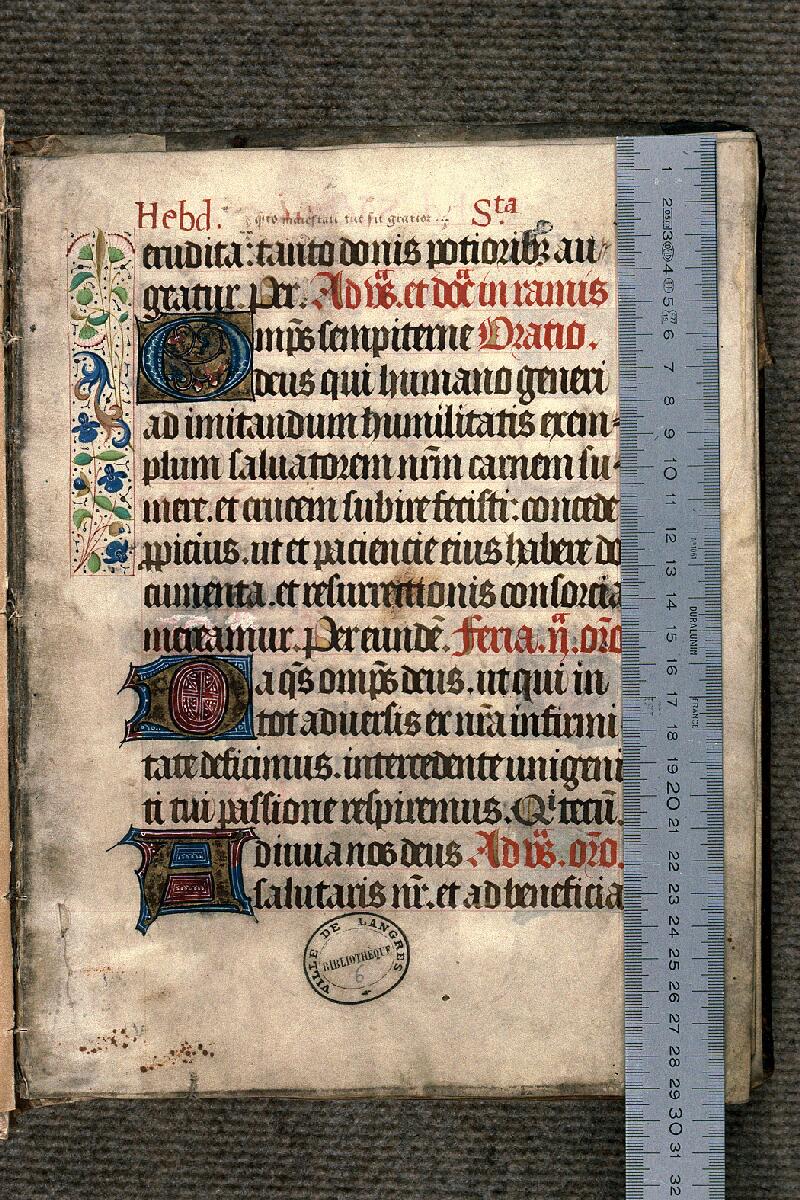 Langres, Bibl. mun., ms. 0006, p. 033 - vue 1