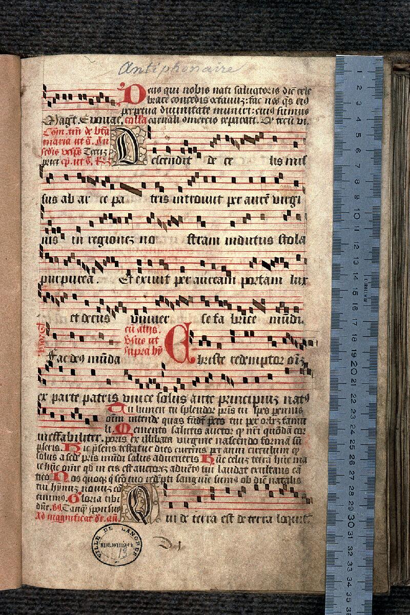 Langres, Bibl. mun., ms. 0013, f. 001 - vue 1