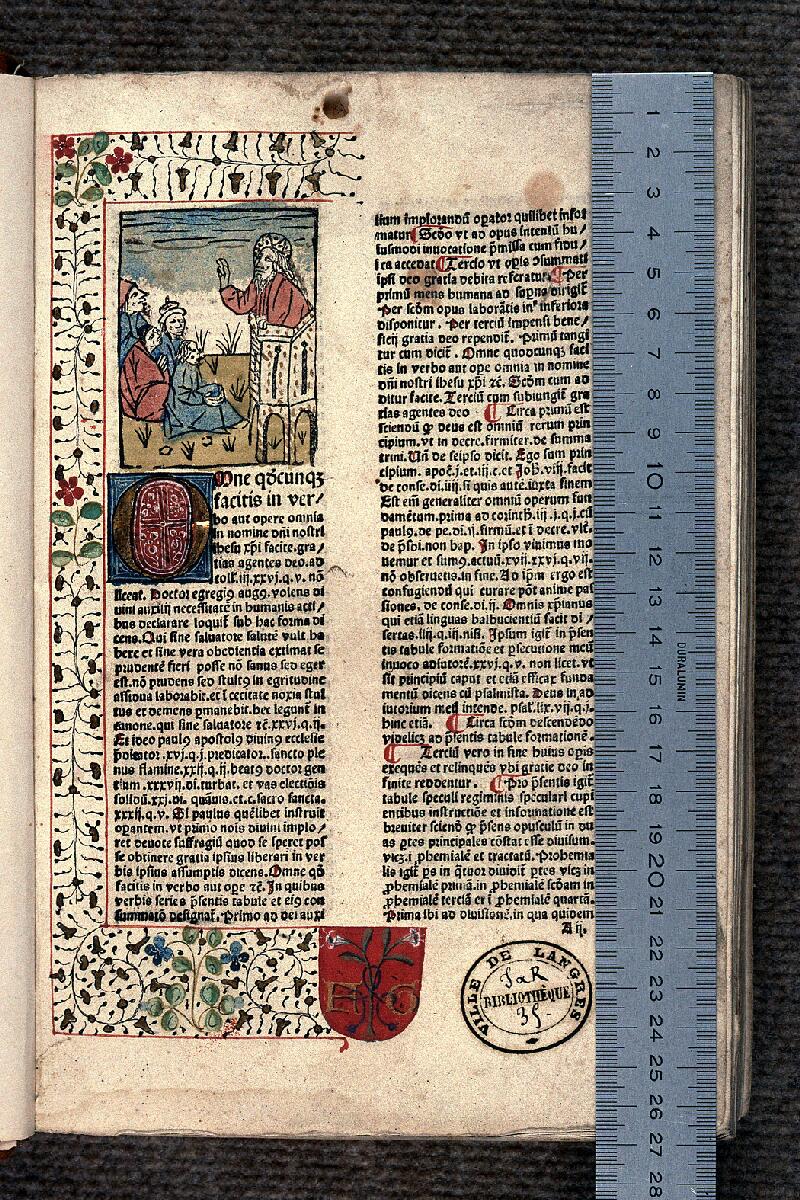 Langres, Bibl. mun., inc. 35, f. A 2 - vue 1