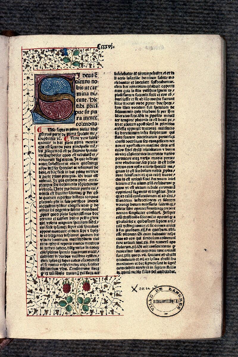 Langres, Bibl. mun., inc. 35, f. 136