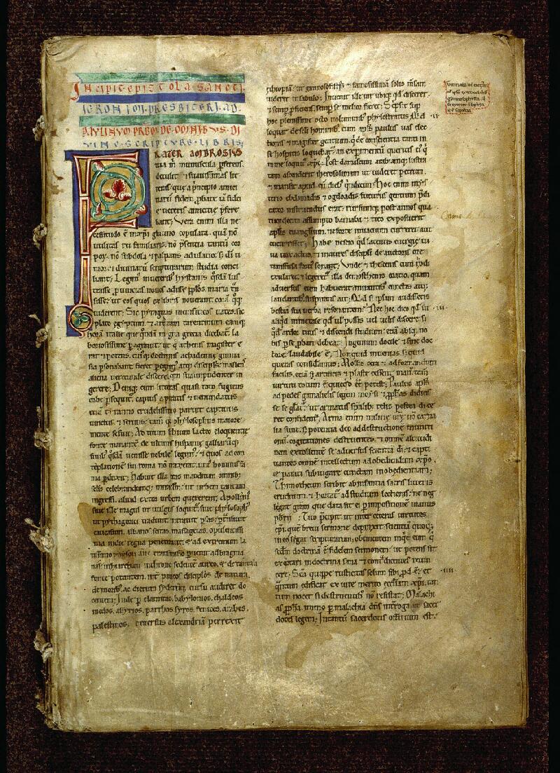 Limoges, Bibl. mun., ms. 0003, t. I, f. 001 - vue 2