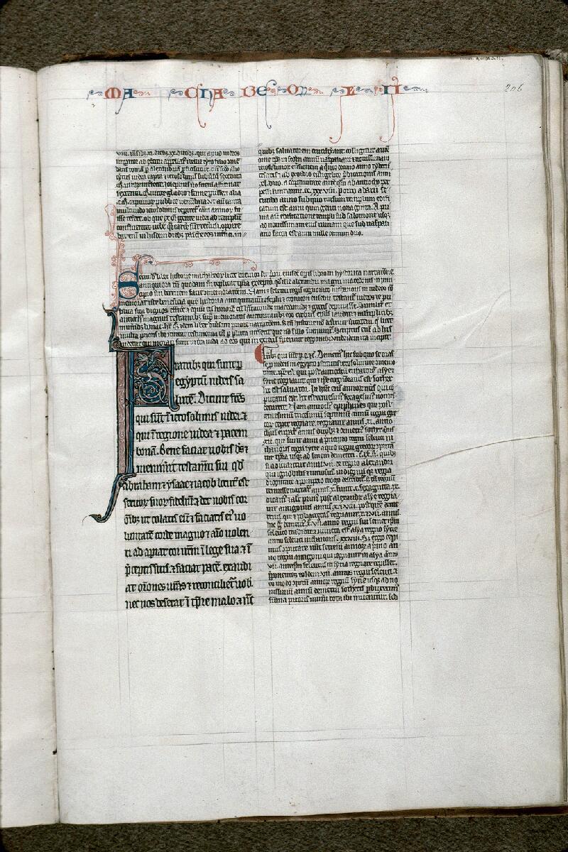 Marseille, Bibl. mun., ms. 0012, f. 206 - vue 1