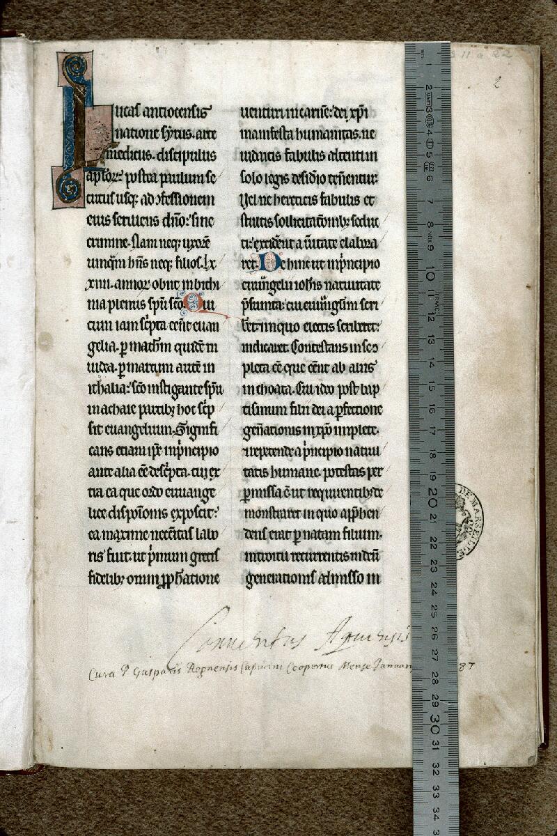 Marseille, Bibl. mun., ms. 0021, f. 002 - vue 1
