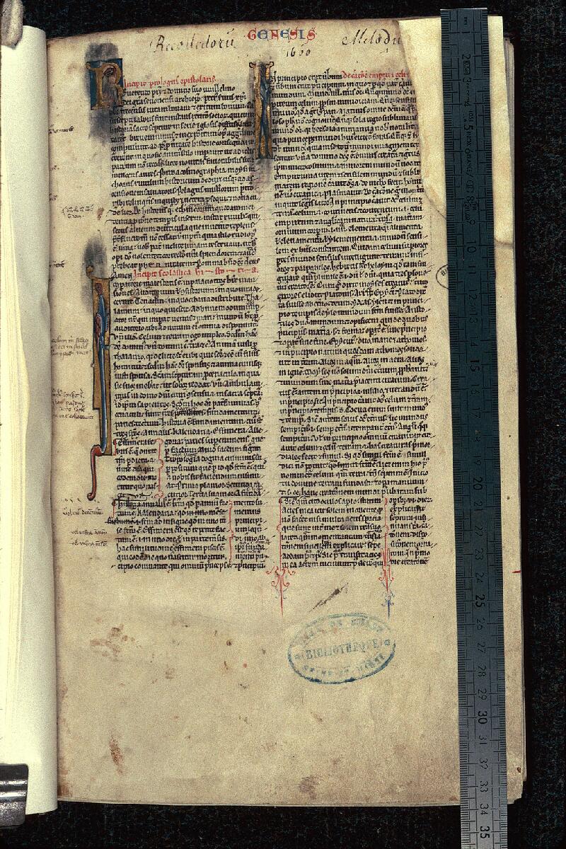 Melun, Bibl. mun., ms. 0004, f. 001 - vue 1