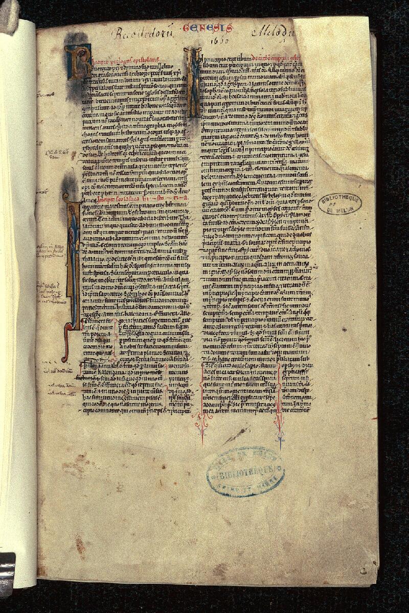 Melun, Bibl. mun., ms. 0004, f. 001 - vue 2