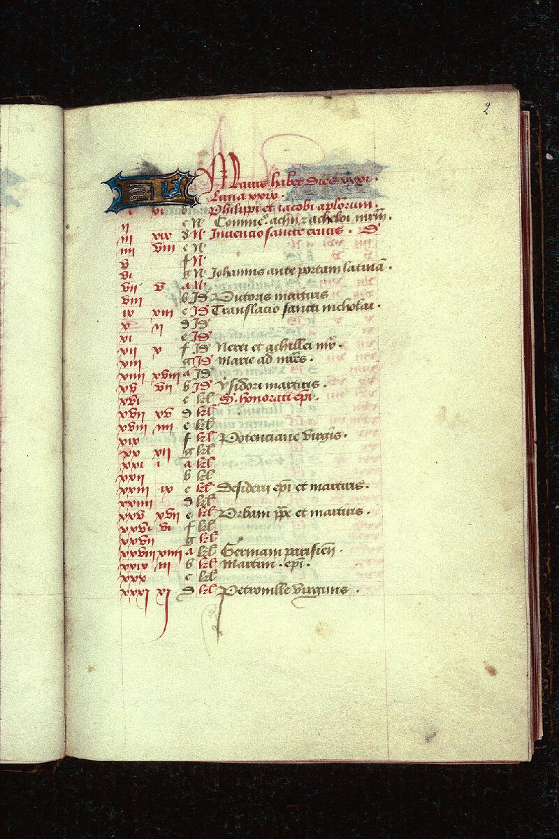 Melun, Bibl. mun., ms. 0011, f. 002 - vue 2