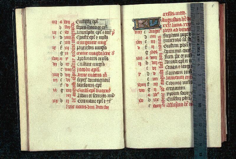 Melun, Bibl. mun., ms. 0012, f. 007v-008 - vue 1