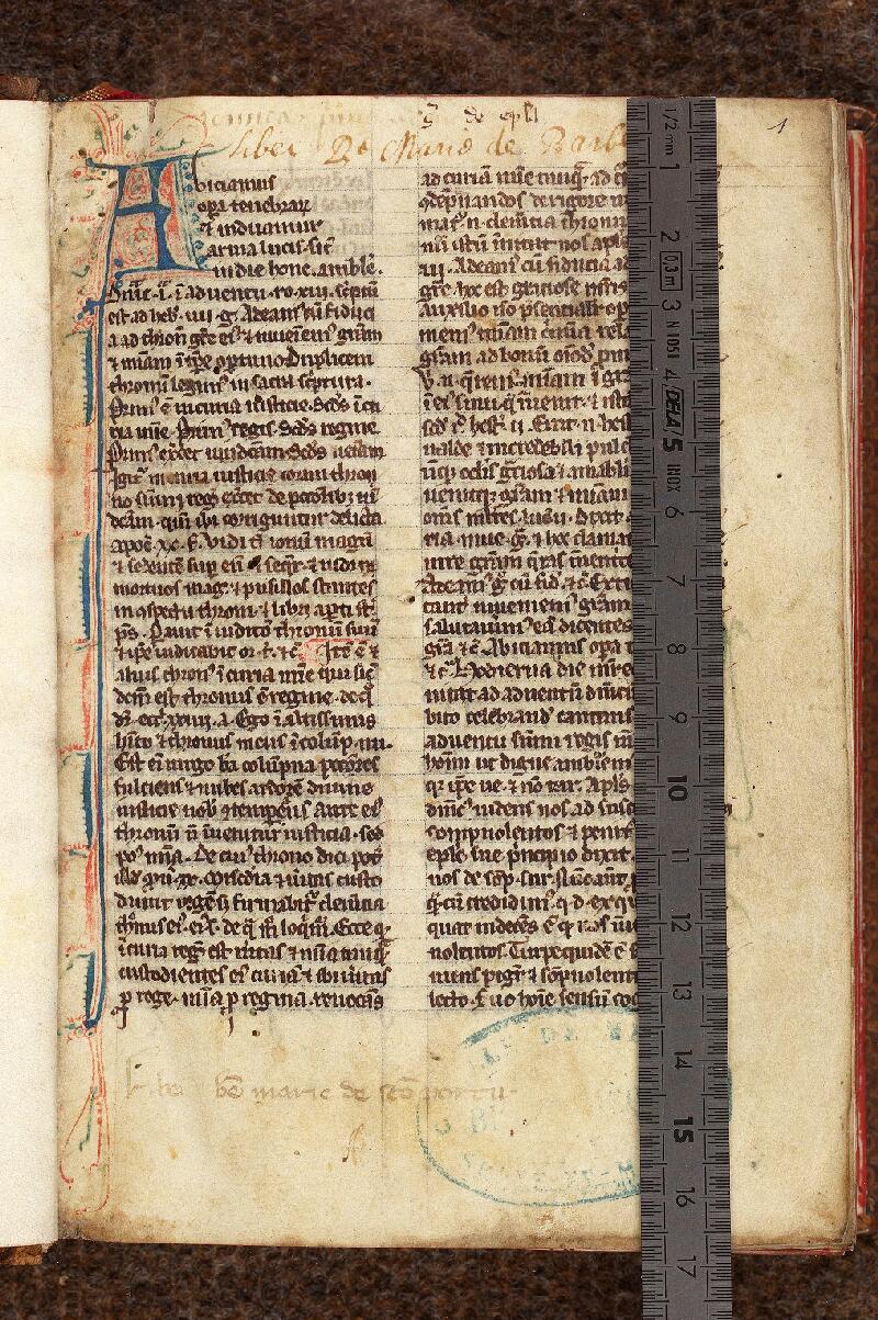 Melun, Bibl. mun., ms. 0019, f. 001 - vue 1