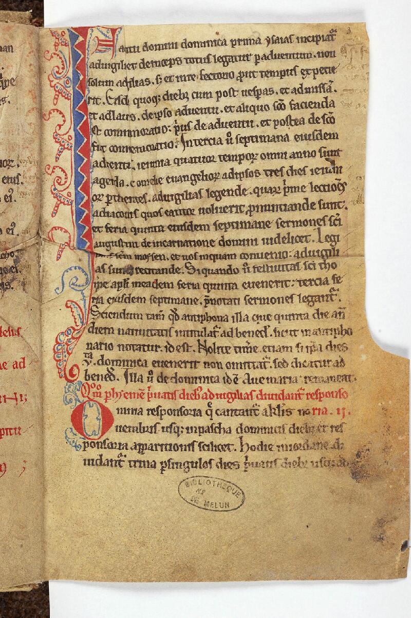 Melun, Bibl. mun., ms. 0054, f. 003 - vue 2