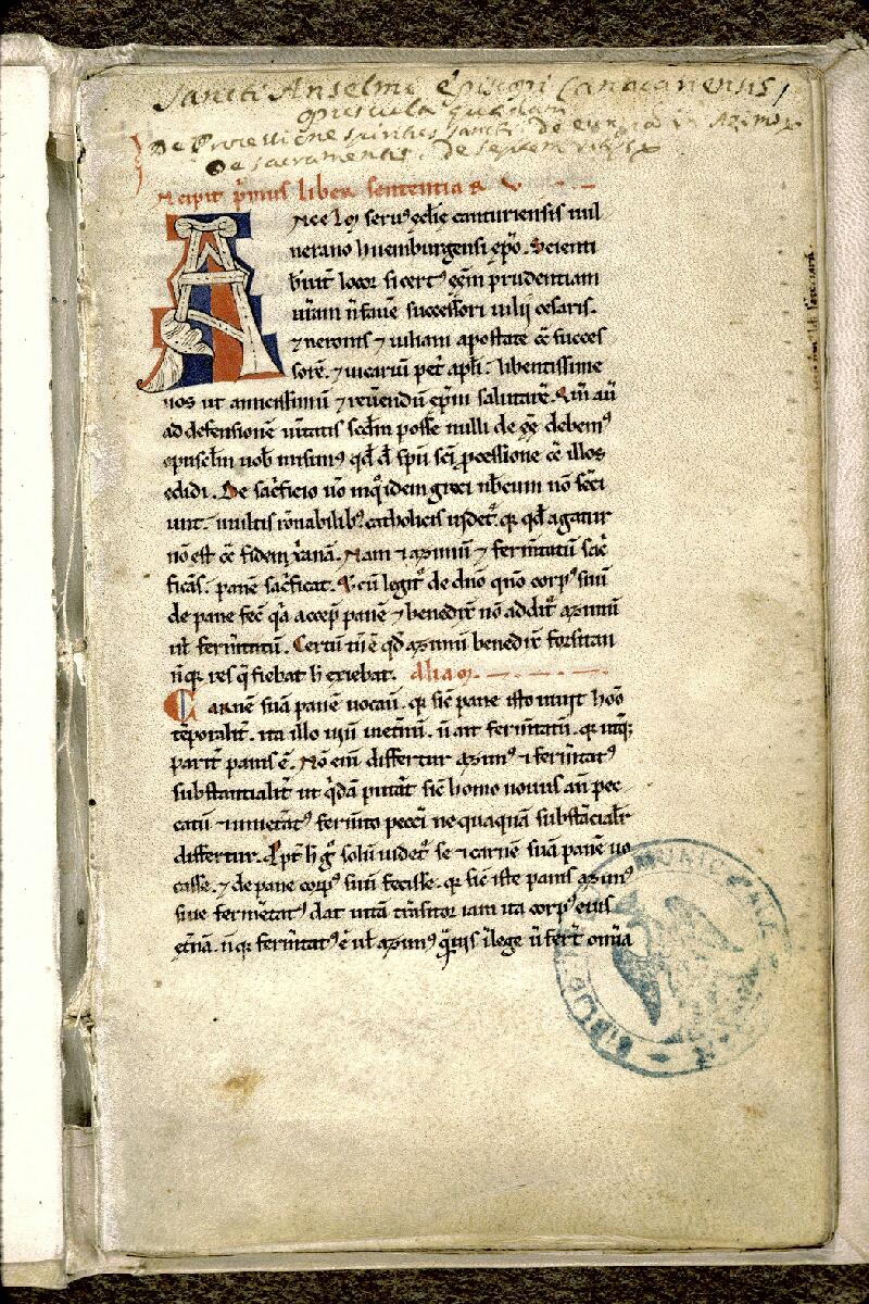 Nice, Bibl. mun., ms. 0009, f. 001 - vue 2