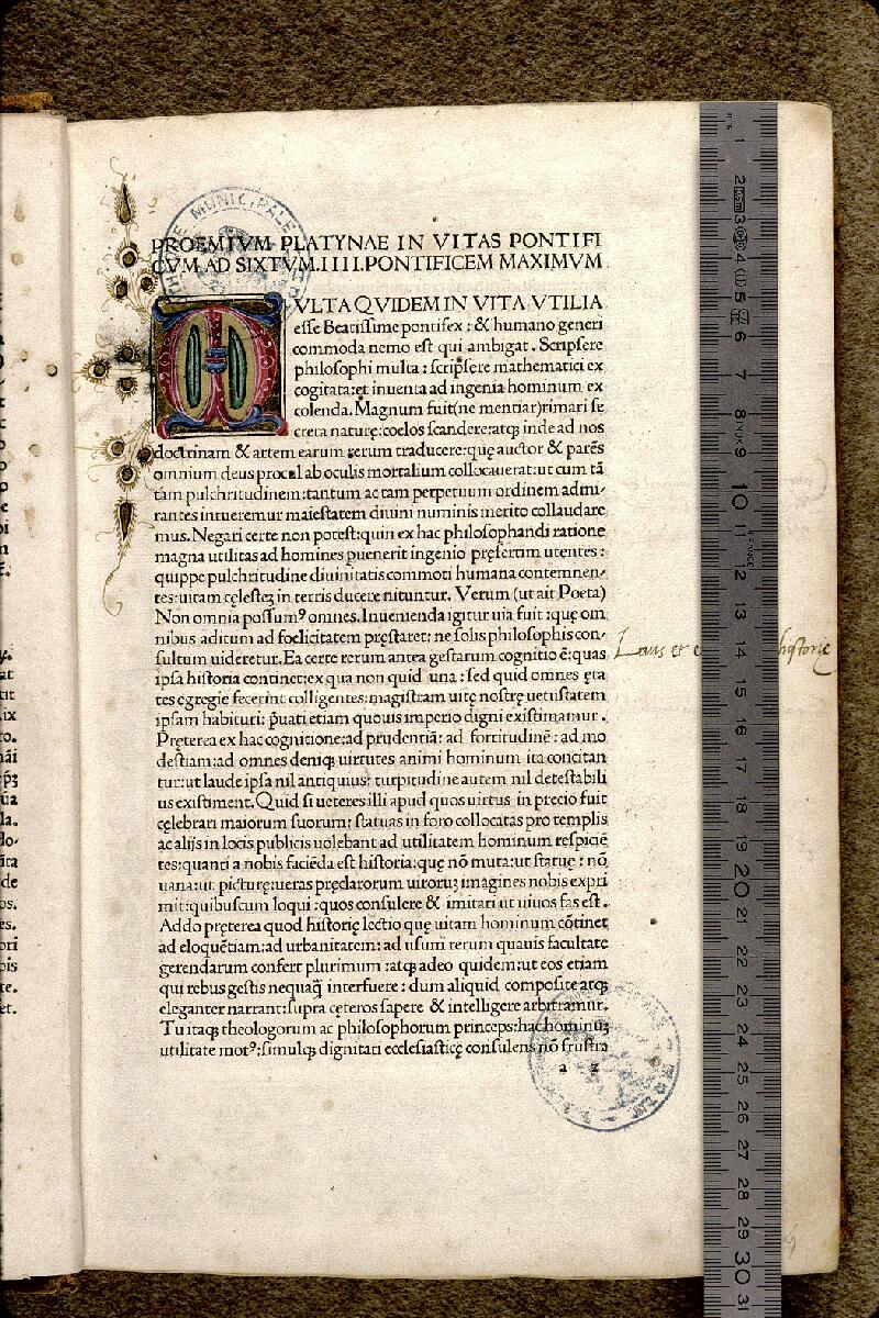 Nice, Bibl. mun., inc. 640, f. a 2 - vue 1
