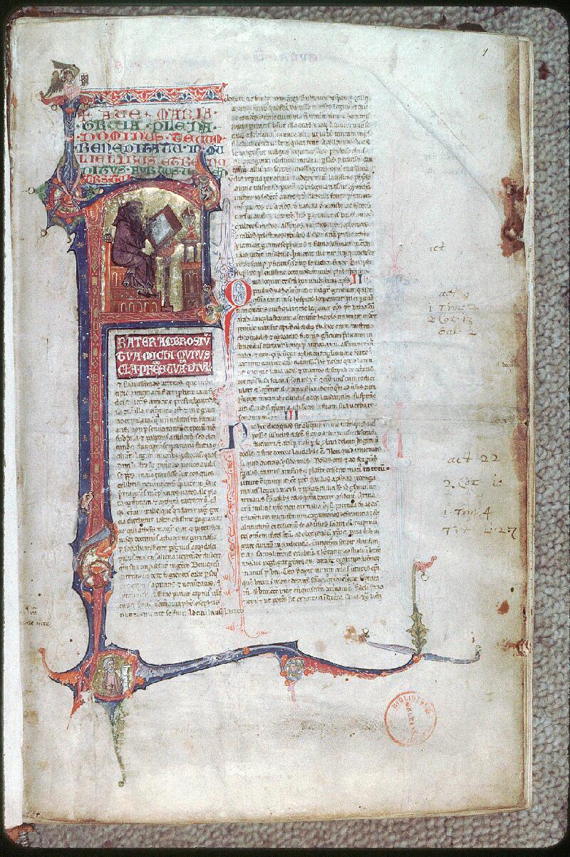 Orléans, Bibl. mun., ms. 0008, f. 001 - vue 1