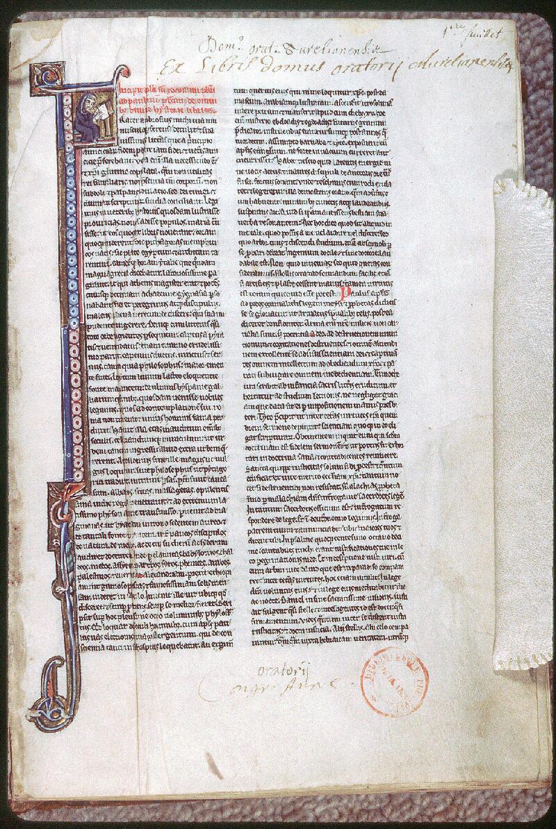 Orléans, Bibl. mun., ms. 0012, f. 001 - vue 1