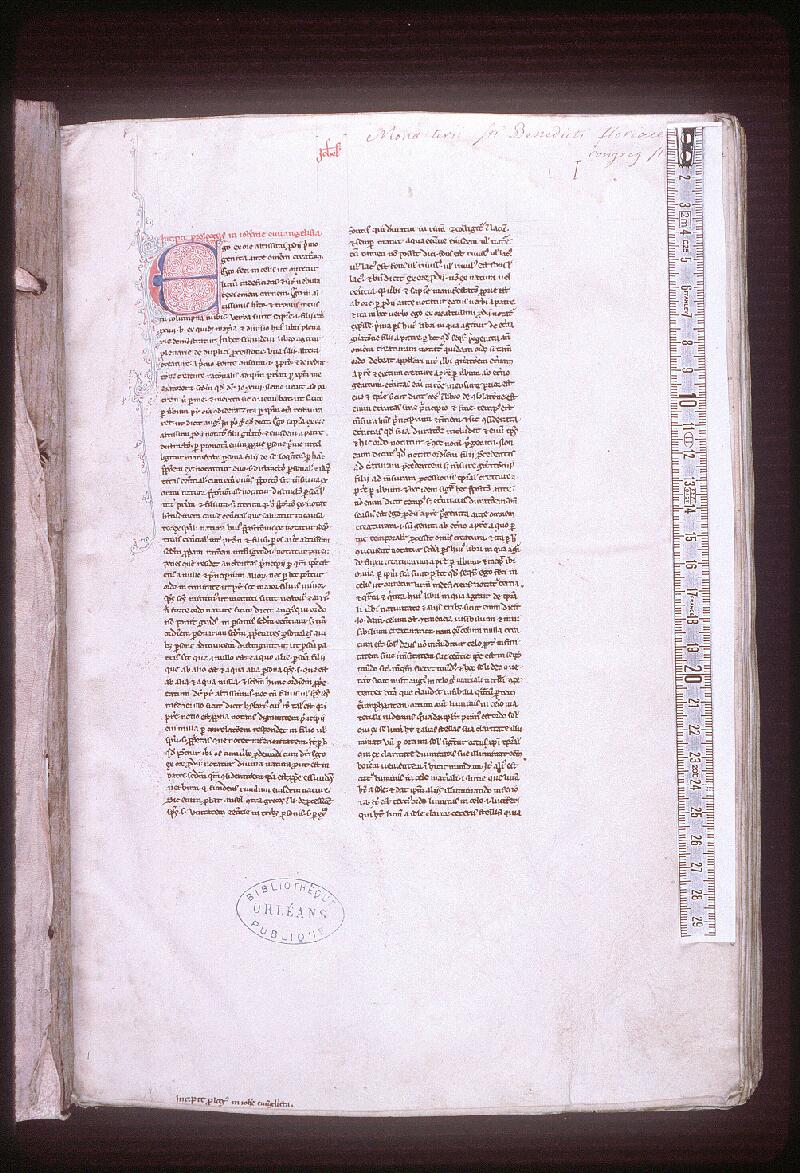 Orléans, Bibl. mun., ms. 0030, p. 001 - vue 1