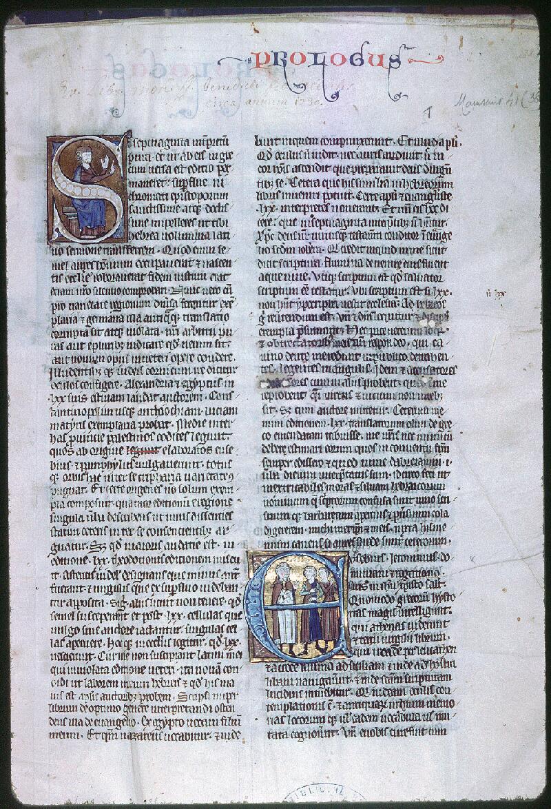 Orléans, Bibl. mun., ms. 0041, p. 001 - vue 1