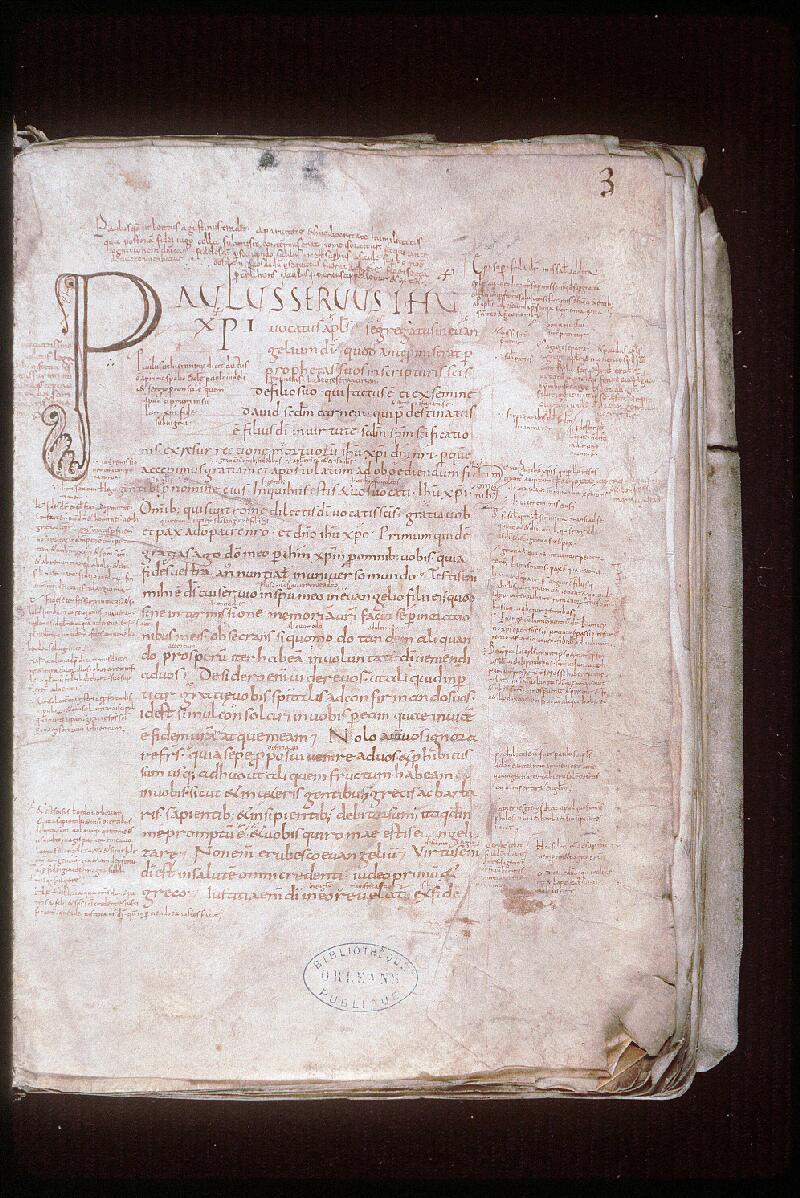 Orléans, Bibl. mun., ms. 0082, p. 003 - vue 2